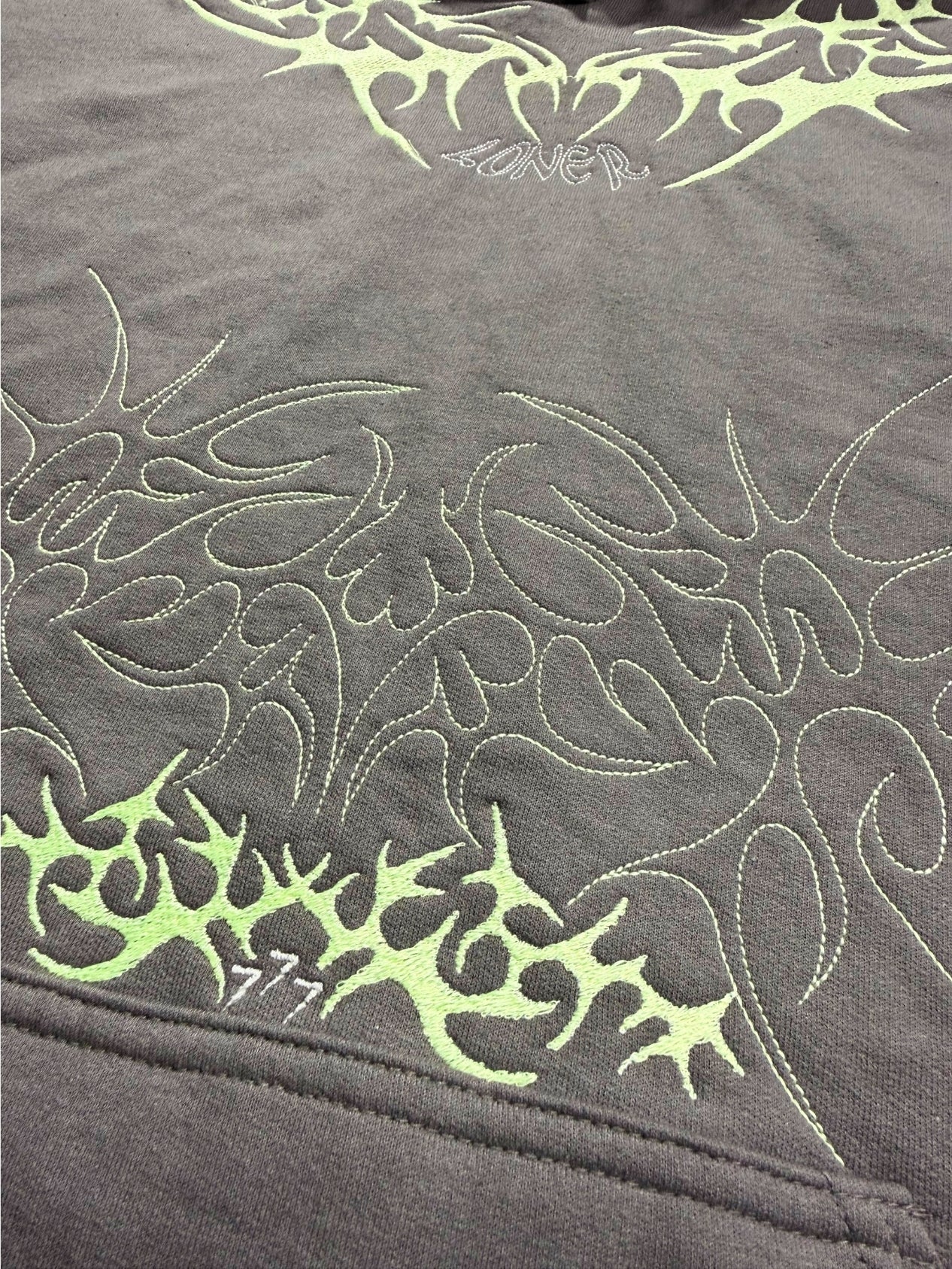 777Sigilism Hoodie (Glow in the Dark) Grey-Green