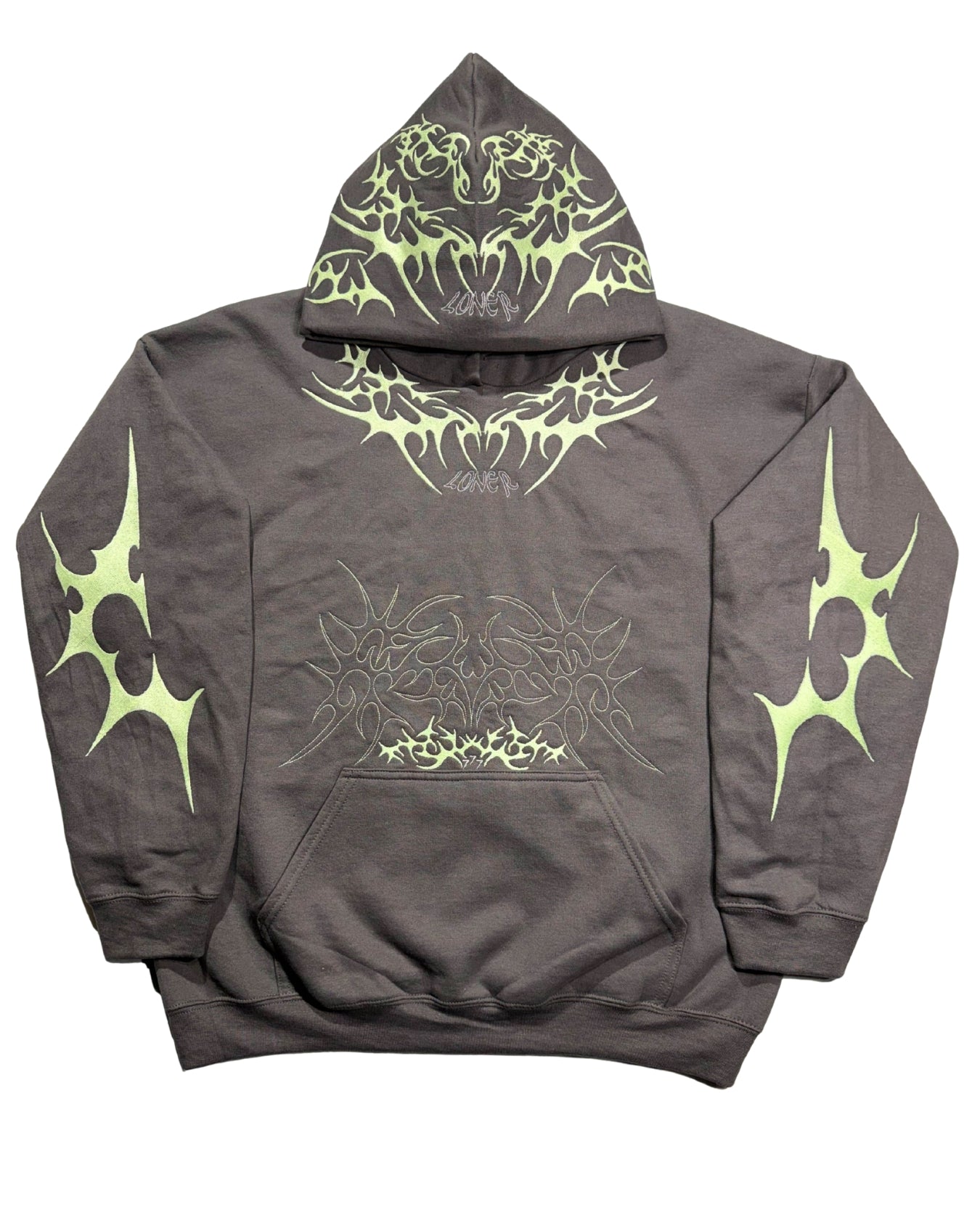 777Sigilism Hoodie (Glow in the Dark) Grey-Green