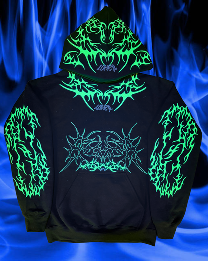 Cyber/Green 777Sigilism Hoodie